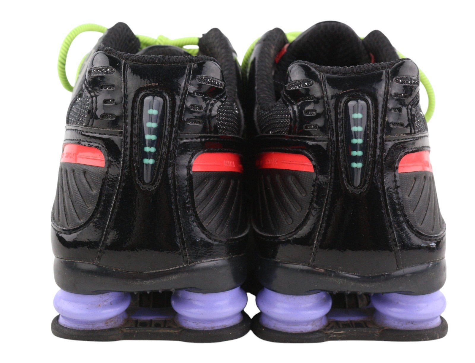 NIKE SHOX vyriški sportbačiai, žemapadžiai, suvarstomi, migdolų nosimis, EU42.5, juodi 