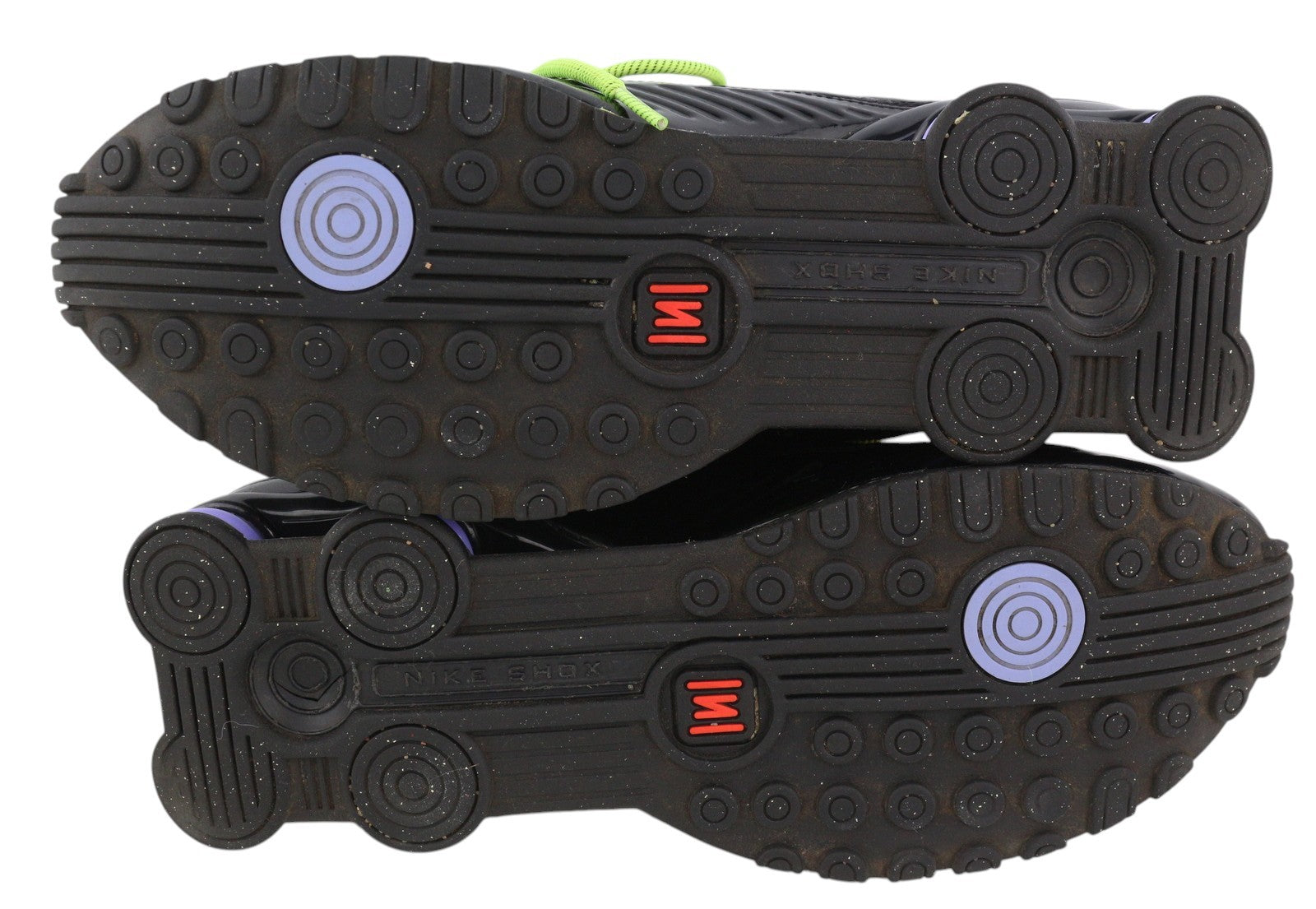 NIKE SHOX vyriški sportbačiai, žemapadžiai, suvarstomi, migdolų nosimis, EU42.5, juodi 