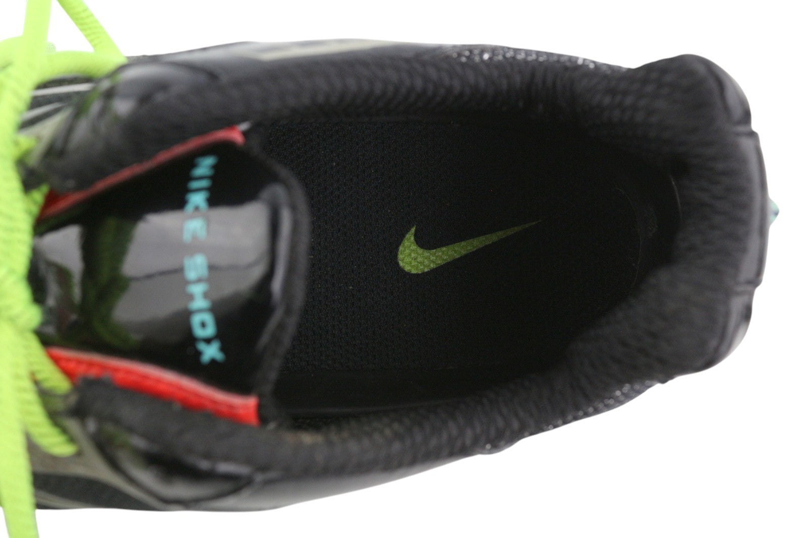 NIKE SHOX vyriški sportbačiai, žemapadžiai, suvarstomi, migdolų nosimis, EU42.5, juodi 