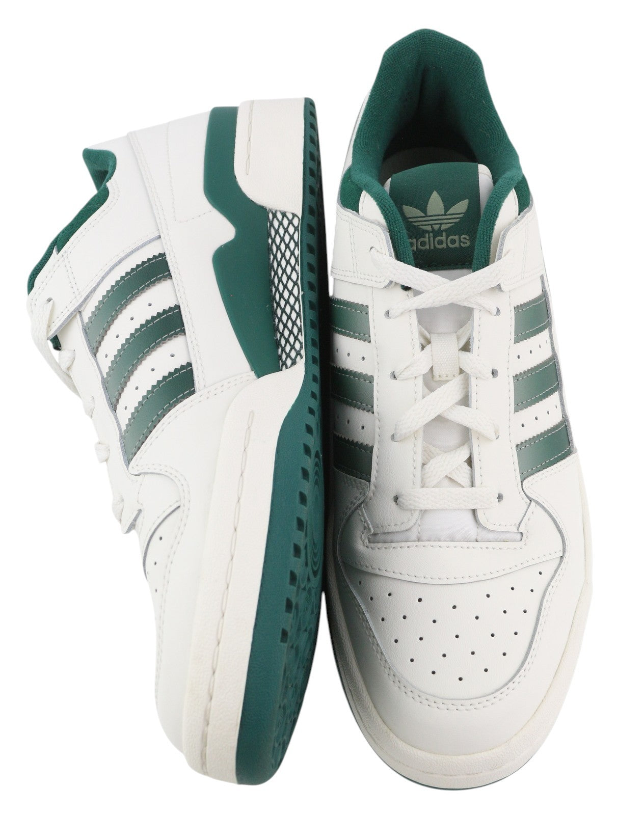 ADIDAS Forum vyriški sportbačiai, EU45.5, balti odiniai, žemapadžiai, suvarstomi sportbačiai, rekomenduojama kaina – 120 € 