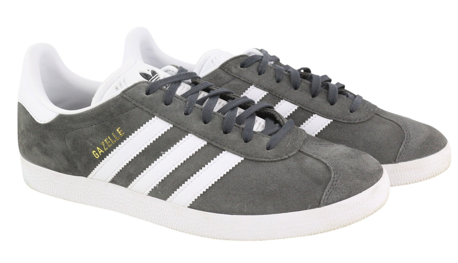 ADIDAS Gazelle vyriški sportbačiai, 43,5 dydžio, pilki, zomšiniai, odiniai, žemapadžiai, suvarstomi. 