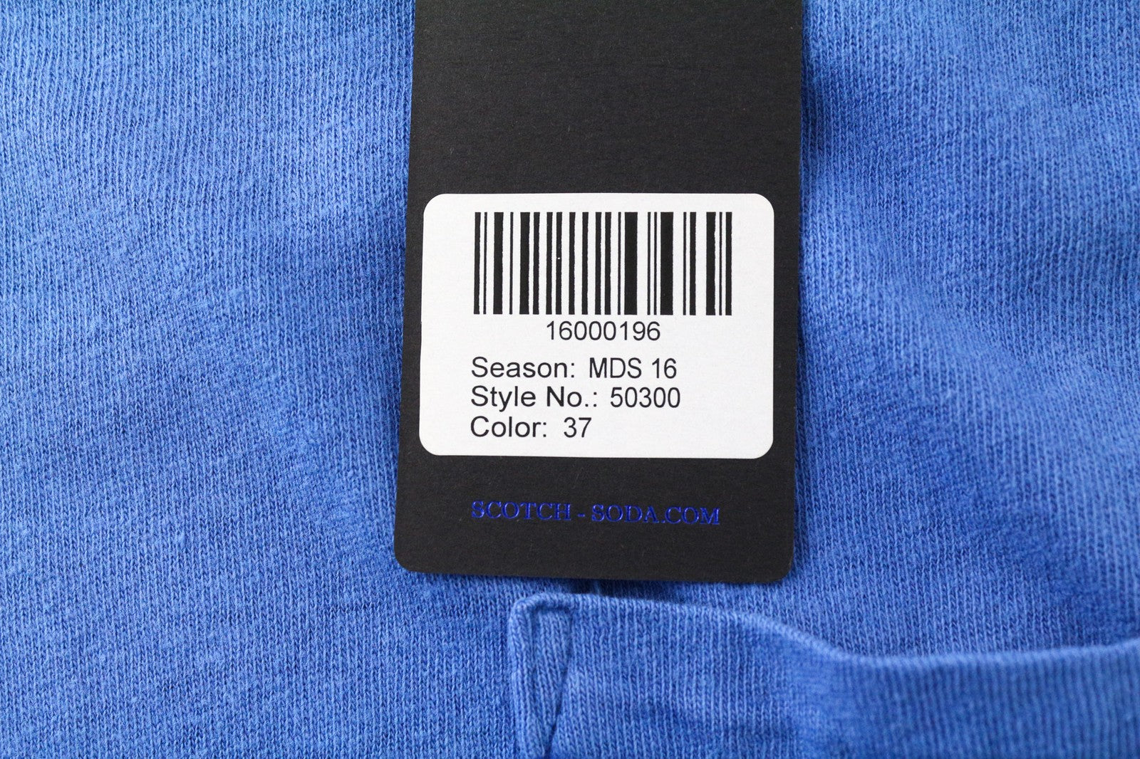 SCOTCH &amp; SODA vyriški marškinėliai ~S šviesiai mėlyni apvalia kaklo apykakle megztiniai su medvilne, ploni