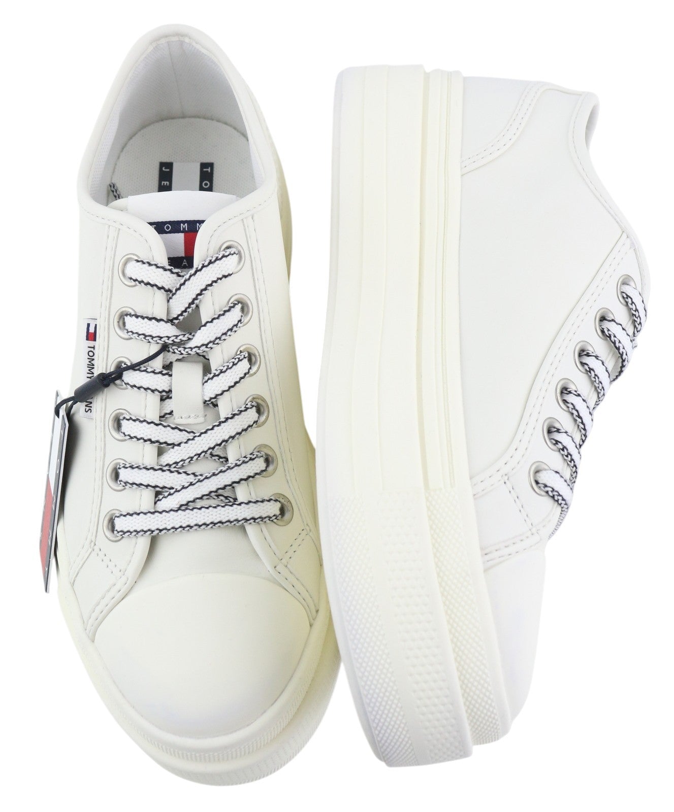 TOMMY HILFIGER Foxing Vulc LC odiniai moteriški sportbačiai su platforma, 39 € (rekomenduojama kaina) 