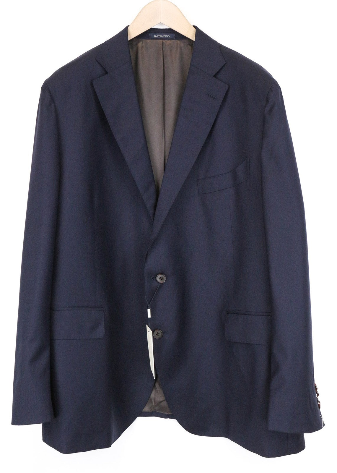 SUITSUPPLY La Spalla Men's Blazer UK56R Navy Slim Fit Melange S110s Wool Twill