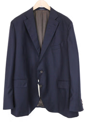 SUITSUPPLY La Spalla Men's Blazer UK56R Navy Slim Fit Melange S110s Wool Twill