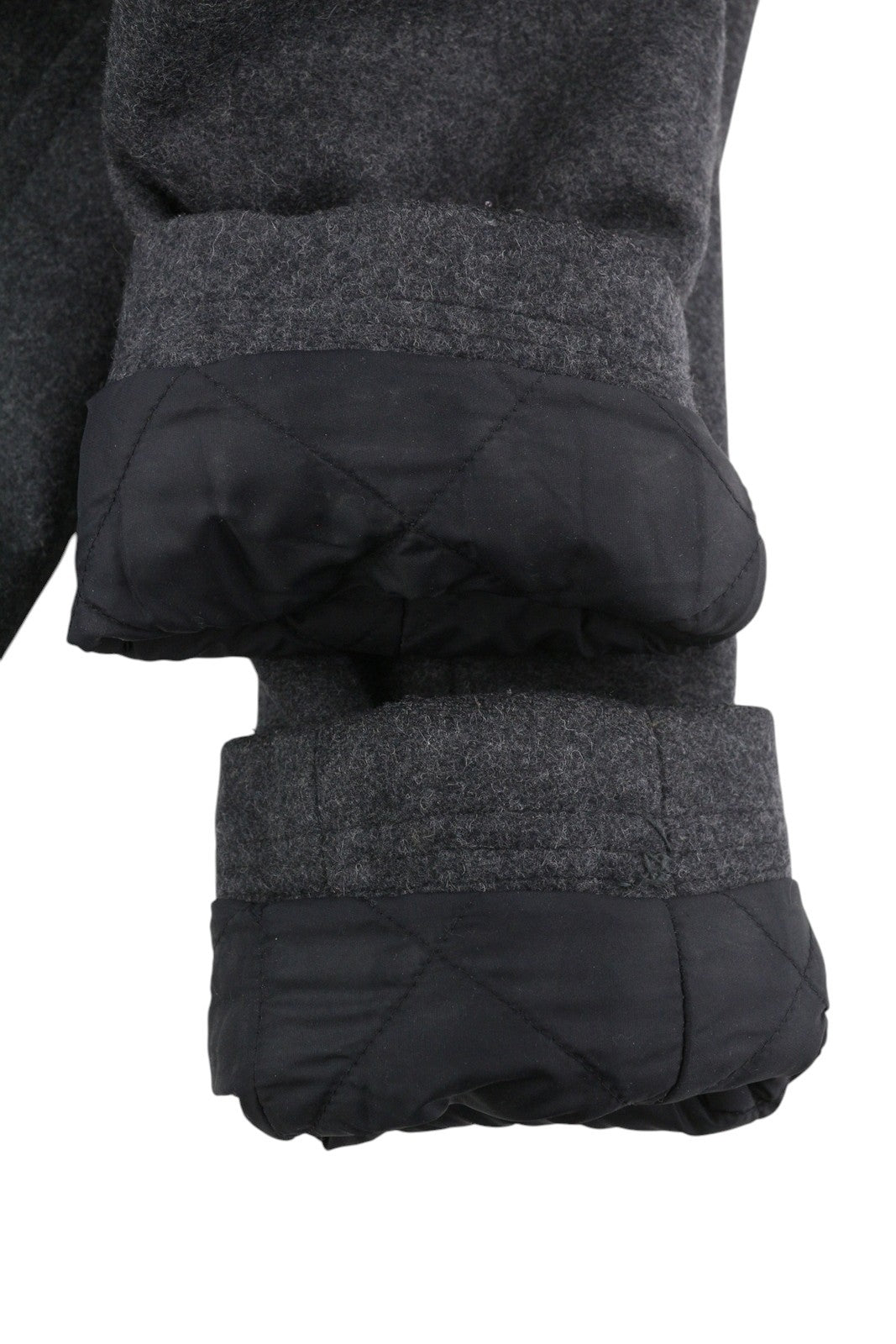 PEAK PERFORMANCE moteriškas sportinis paltas su gobtuvu, melanžo pilkos spalvos, vilnos mišinio užsegimais ir užsegimais M 