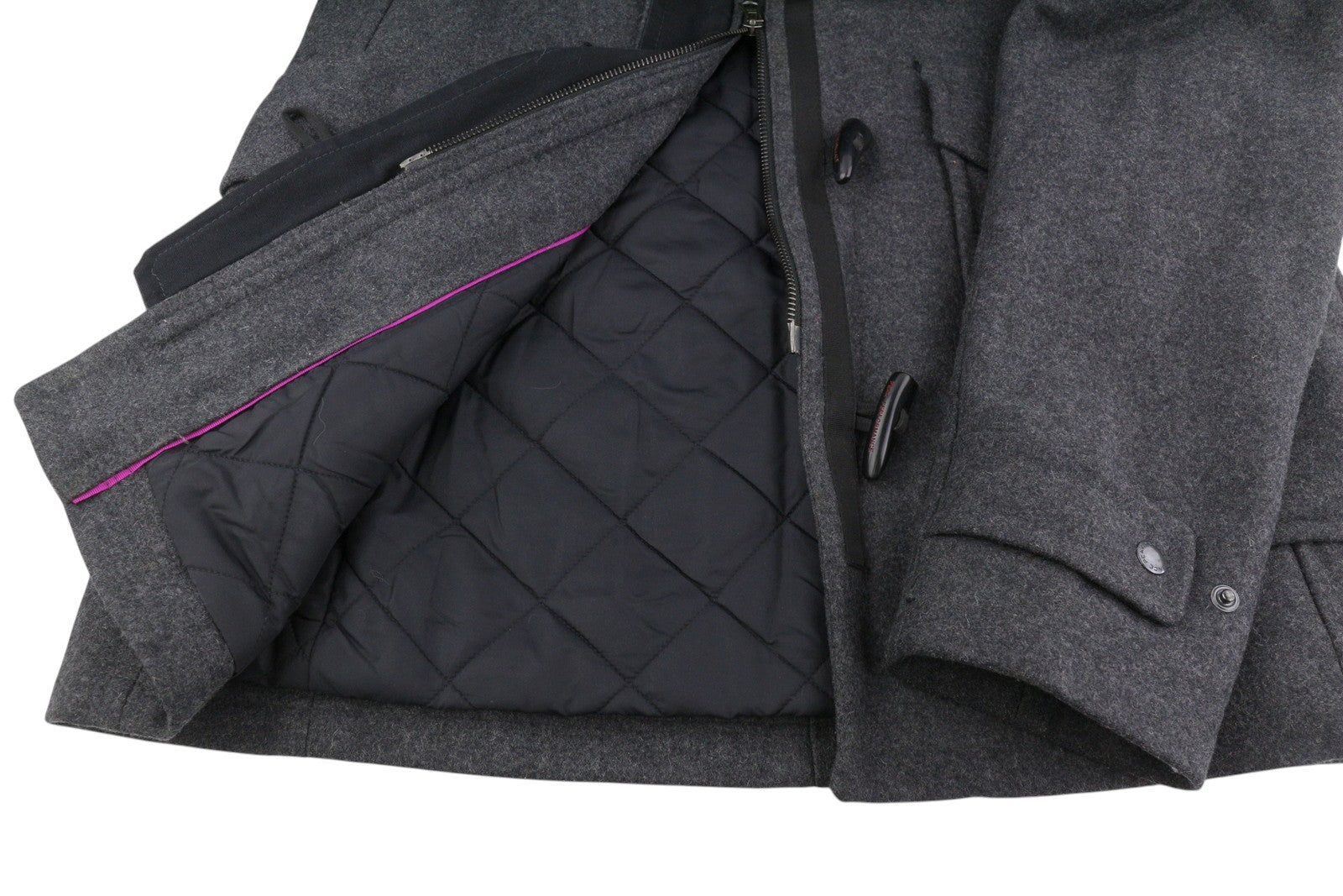 PEAK PERFORMANCE moteriškas sportinis paltas su gobtuvu, melanžo pilkos spalvos, vilnos mišinio užsegimais ir užsegimais M 