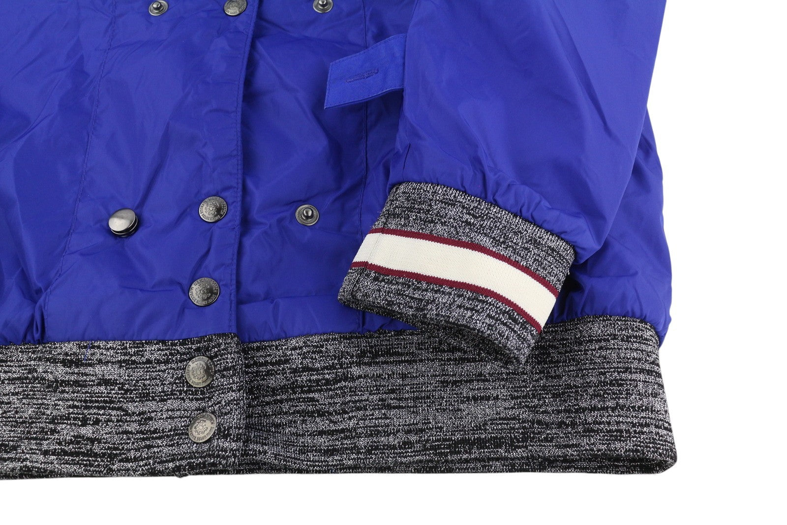 MAISON SCOTCH moteriška striukė XS, mėlyna, su spaudėmis, ilgarankovė, lengva. 