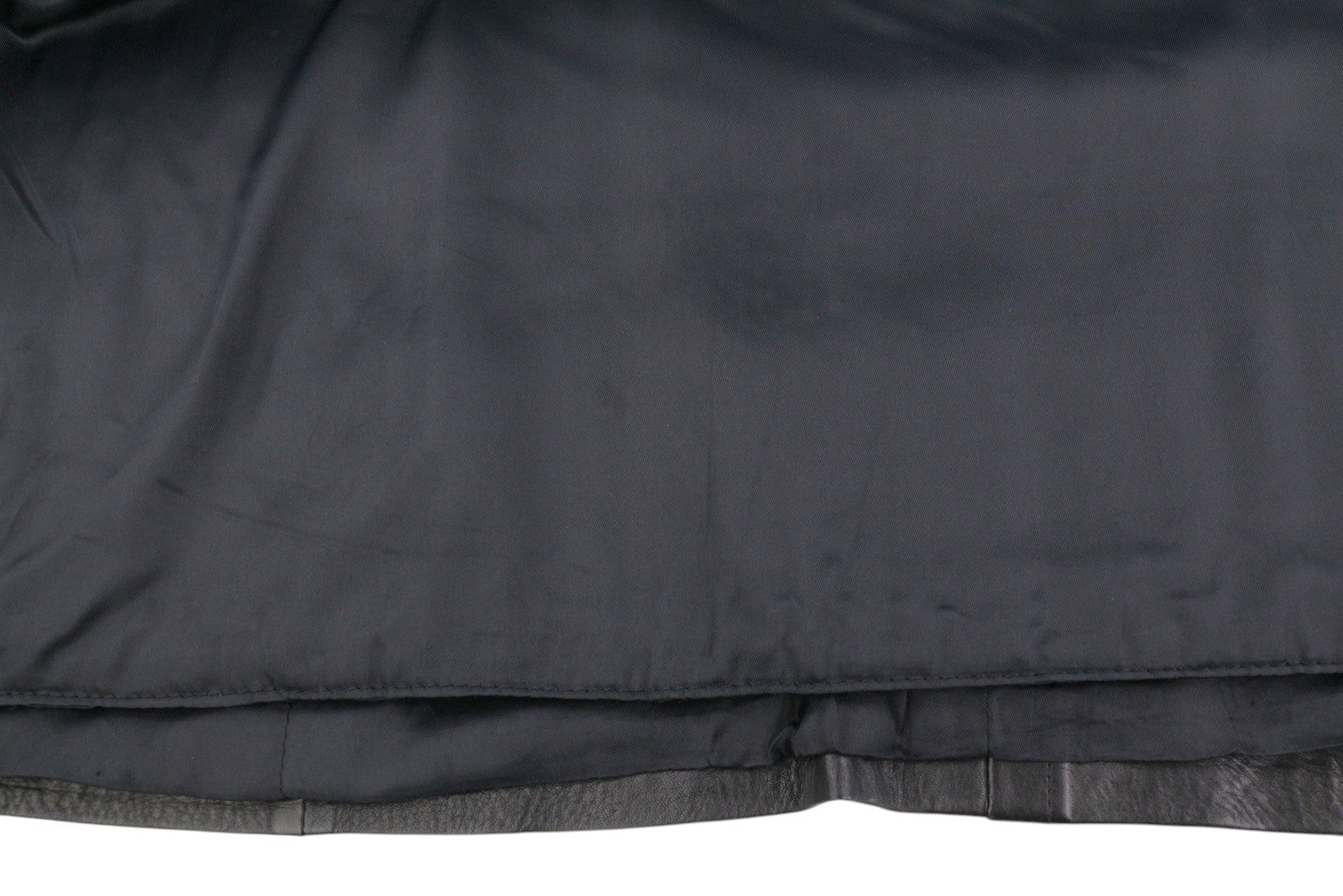 MARINA RINALDI moteriška striukė ~M vintažinė juoda tikros odos paltas be pamušalo 