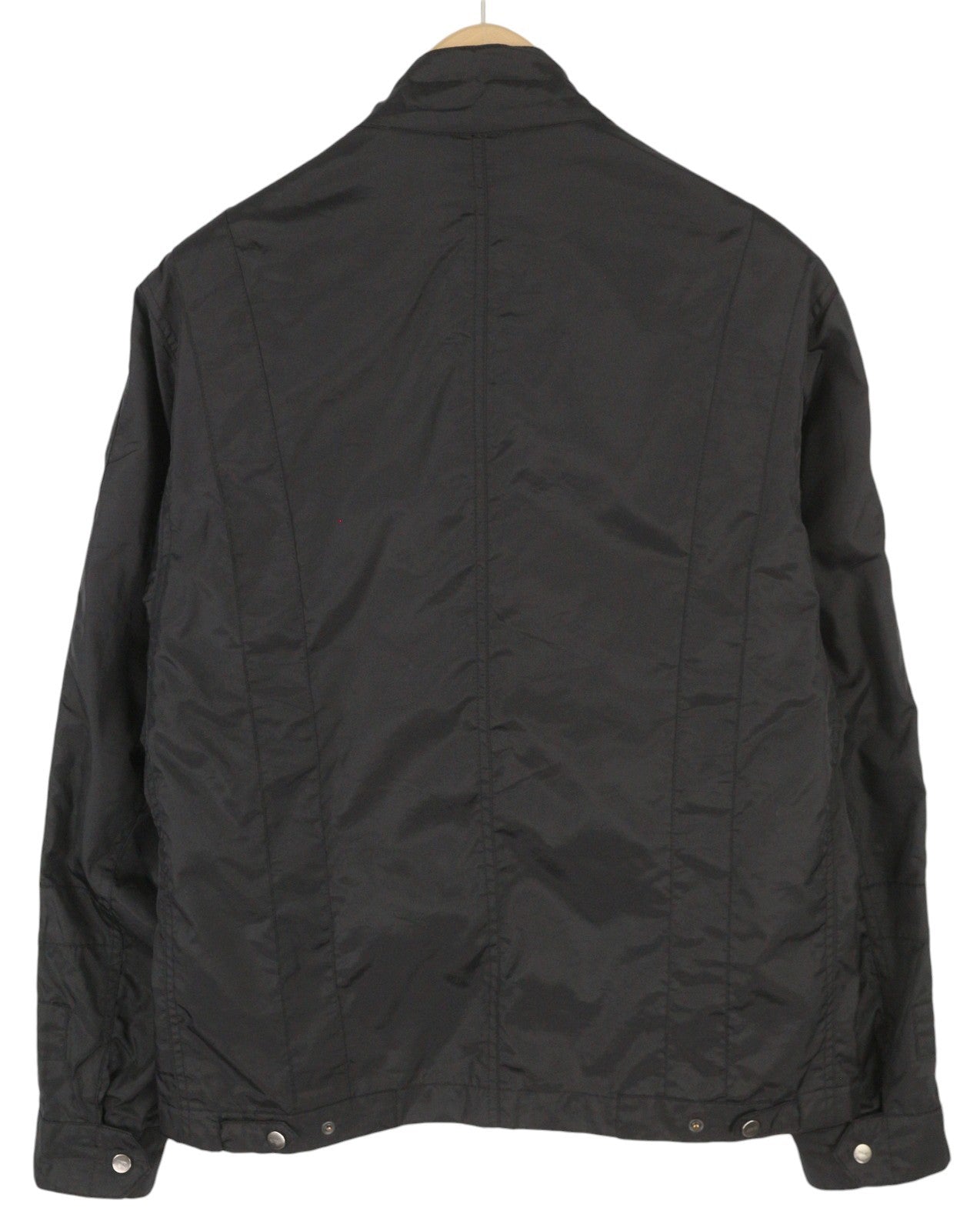 VERSACE vyriška striukė 50, juoda, aukšta apykakle, su pamušalu, lengva, užtrauktuku 