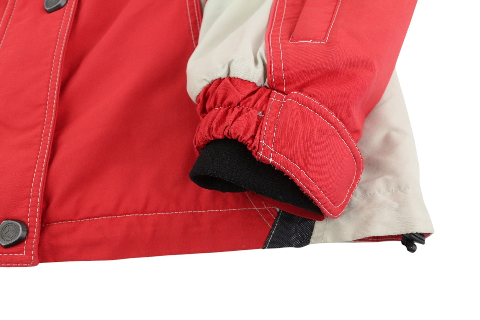 COLMAR moteriška striukė 44 raudona vintažinė paslėptas gobtuvas su pilnomis užtrauktukinėmis kišenėmis lengva 