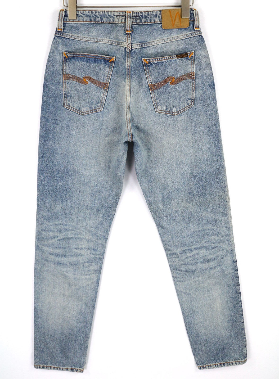 NUDIE JEANS Breezy Britt Women Jeans W29/L32 Used Original Slim Fit Washed Blue