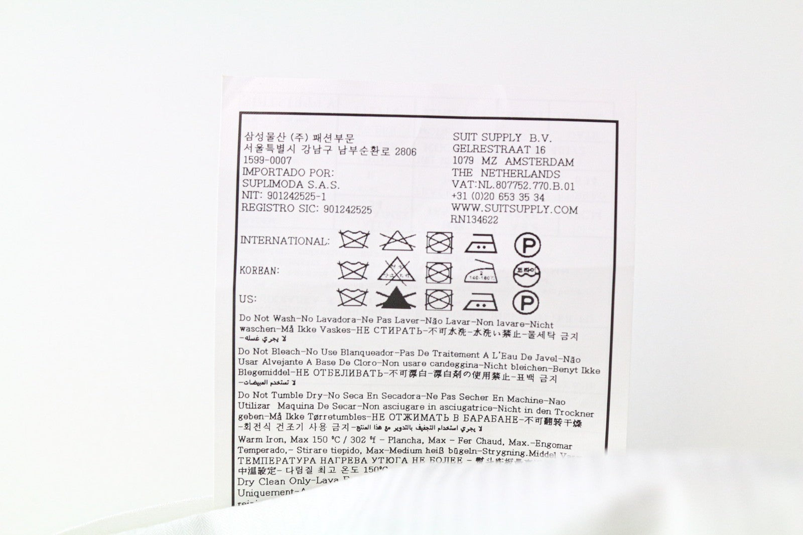 SUITSUPPLY Lazio Men's Suit UK34R Grey Tropical Melange Slim 2Pc Pure Wool