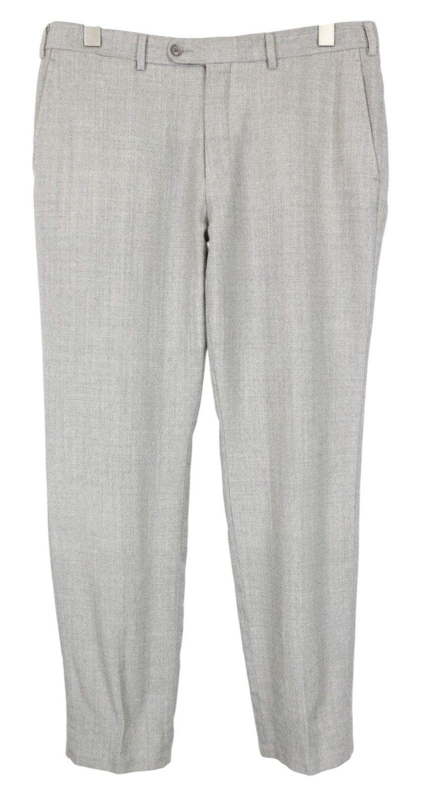 SUITSUPPLY Havana Jetted Men's Suit UK44R Grey Melange Pure Wool Slim 2-Piece