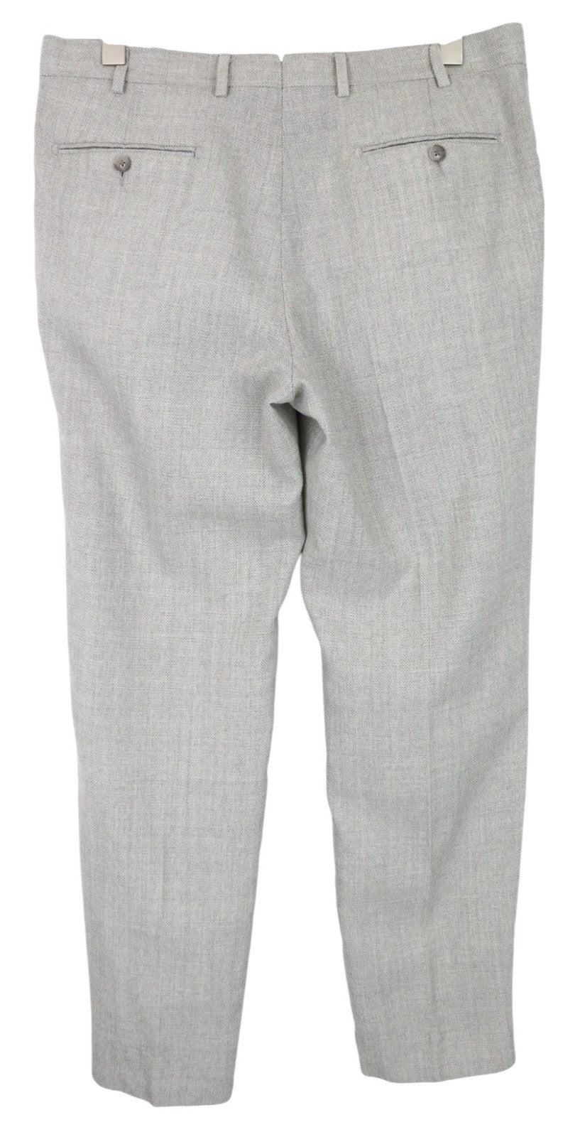 SUITSUPPLY Havana Jetted Men's Suit UK44R Grey Melange Pure Wool Slim 2-Piece