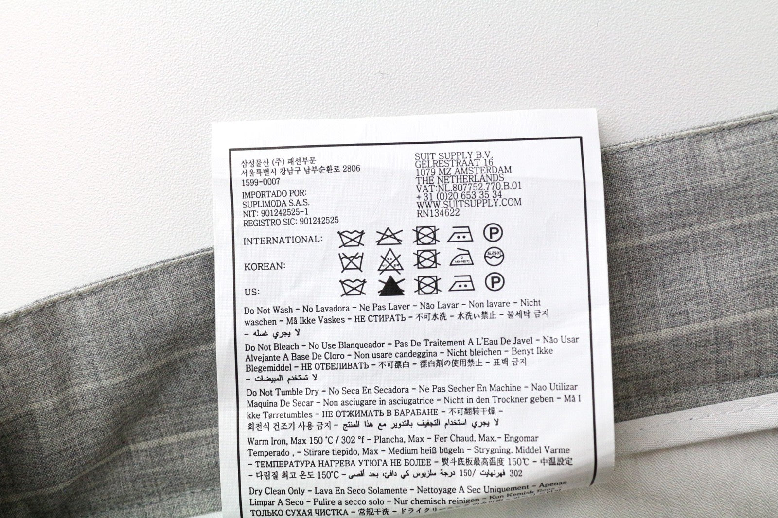 SUITSUPPLY Havana Double Breasted Men's Suit UK38R Grey Striped Wool S130 Slim