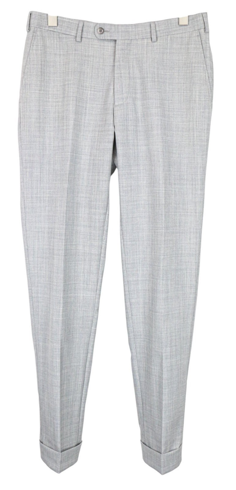 SUITSUPPLY Havana Patch Men's Suit UK38R Grey Melange Wool Slim 2Pc S120s