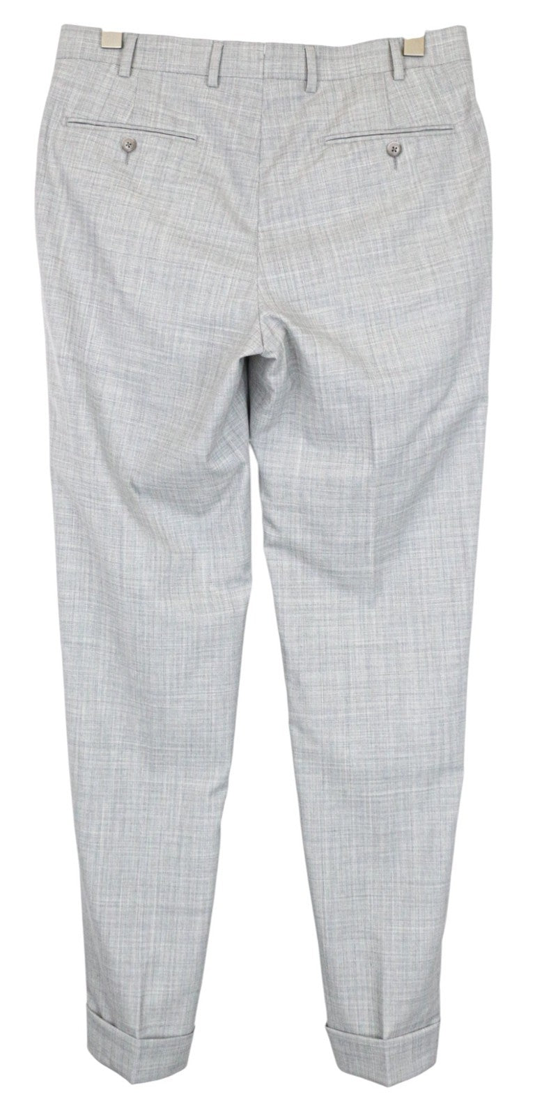 SUITSUPPLY Havana Patch Men's Suit UK38R Grey Melange Wool Slim 2Pc S120s