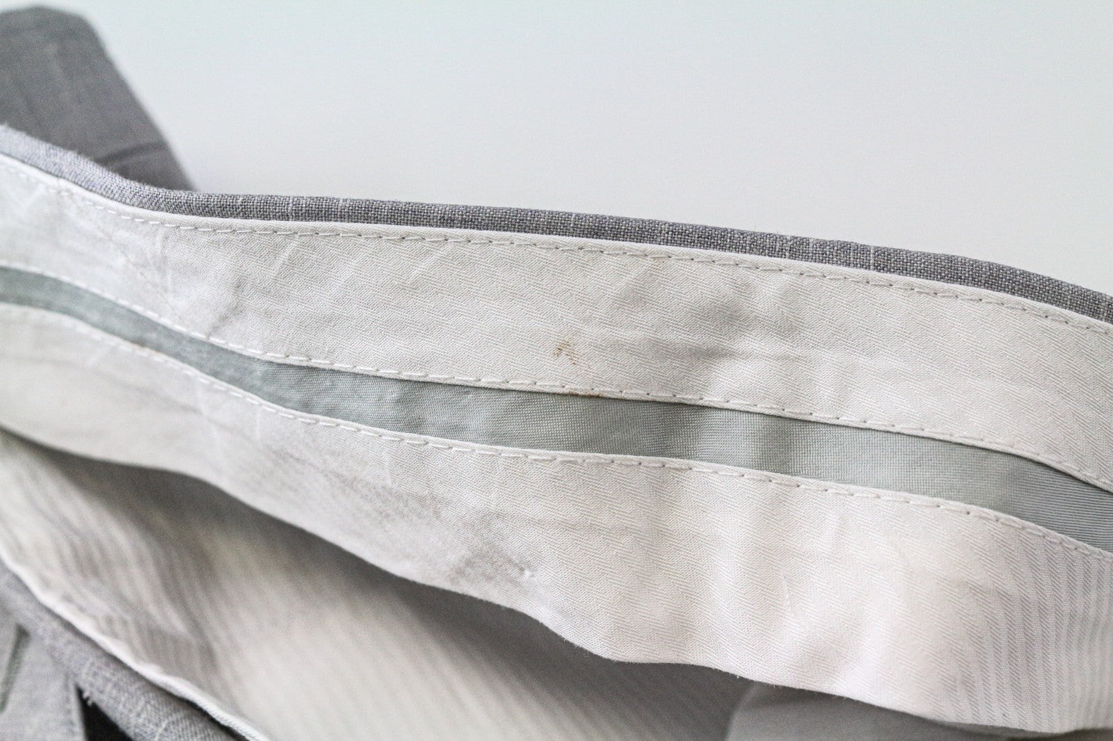 SUITSUPPLY Havana Jetted Men's Suit UK50R Grey Melange Slim 3pc Wool Silk Linen