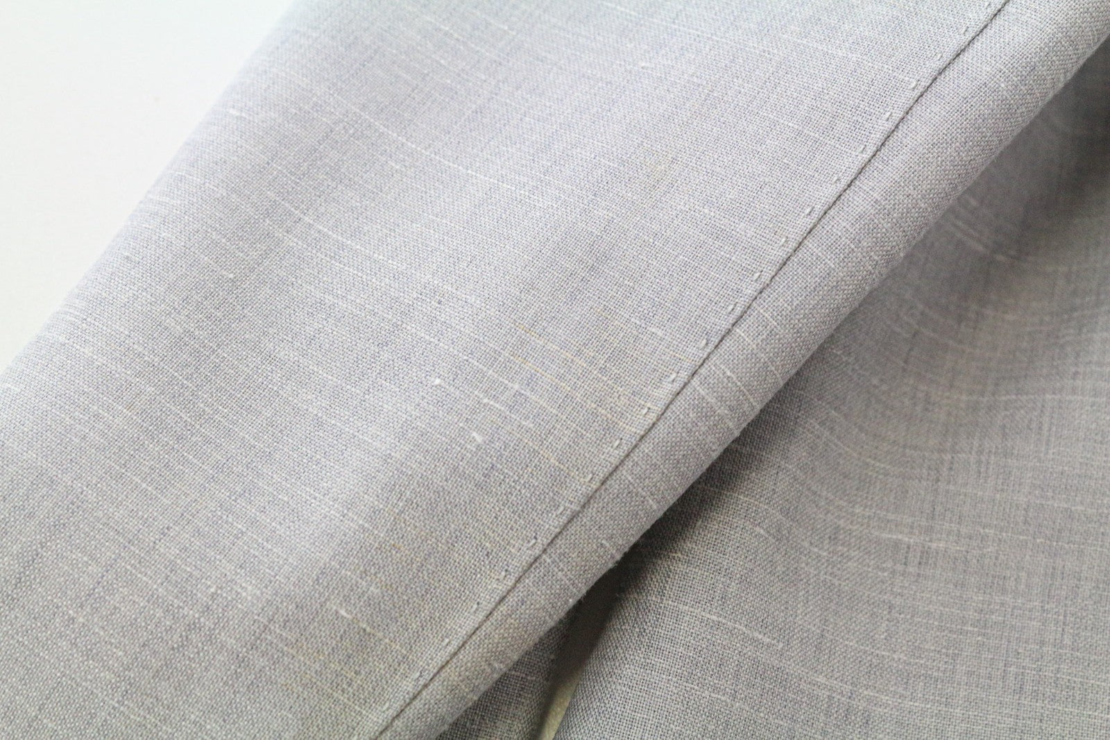 SUITSUPPLY Havana Jetted Men's Suit UK46R Grey Melange Wool Slim 2Pc Silk Linen