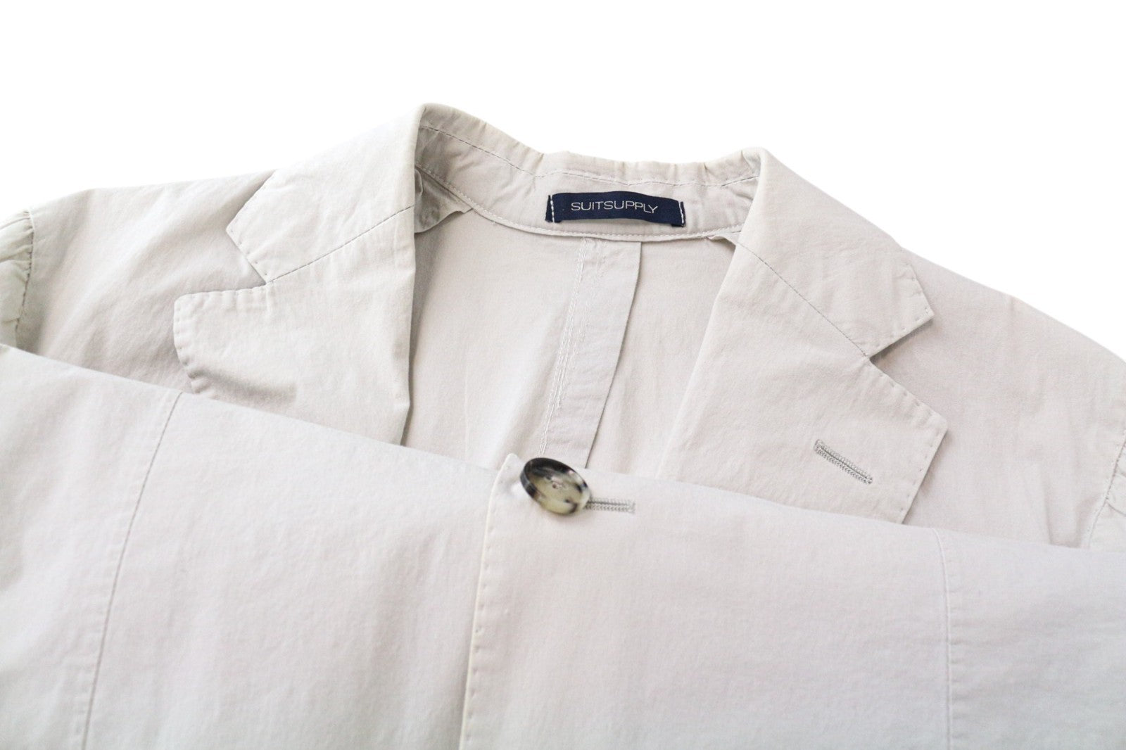 SUITSUPPLY Lazio Patch Men's Suit UK36R Beige Cotton Slim Fit 2Pc