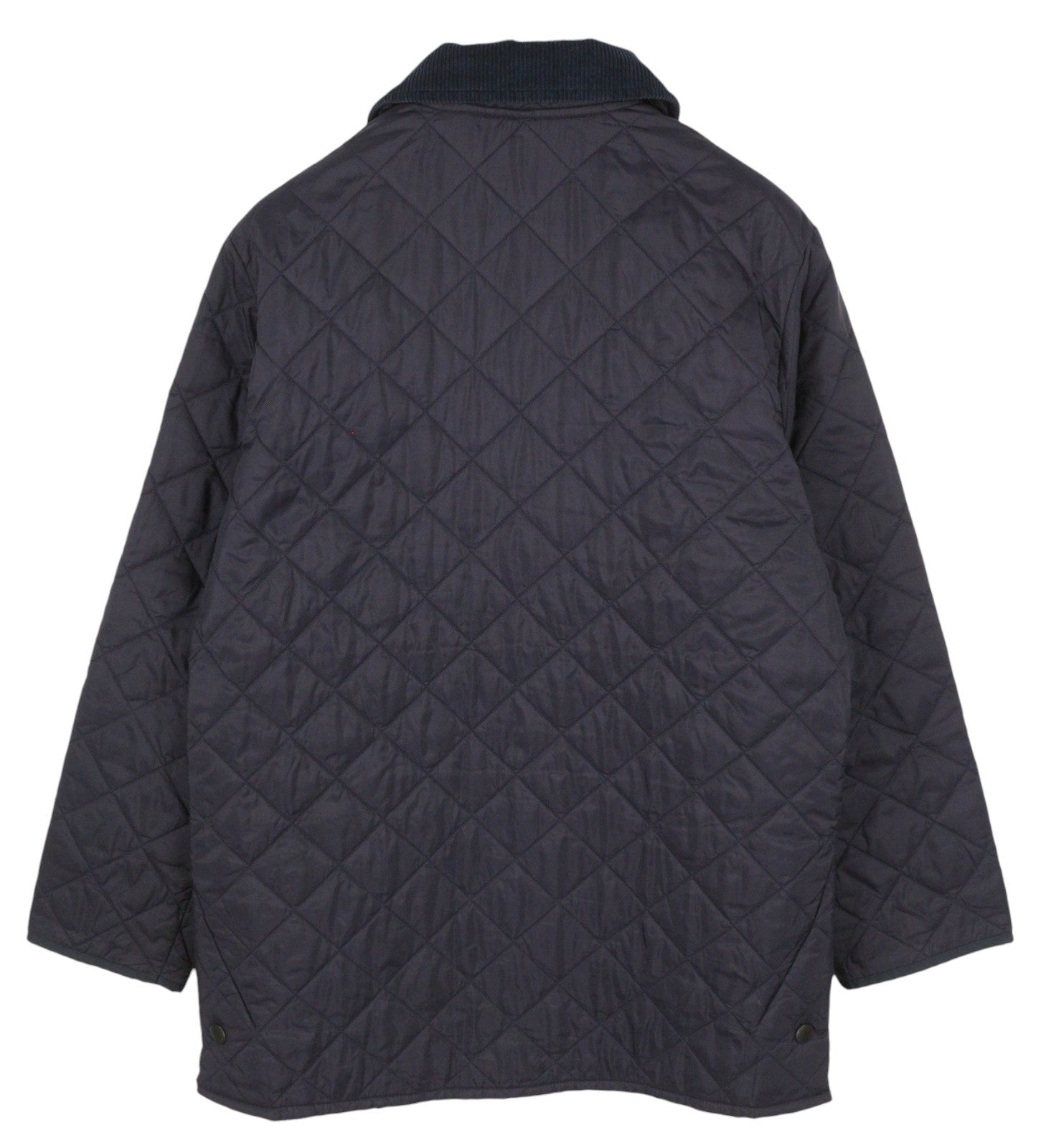 BARBOUR Liddesdale vyriška striukė S tamsiai mėlyna su sagomis, dygsniuota velveto kaklo apačia 