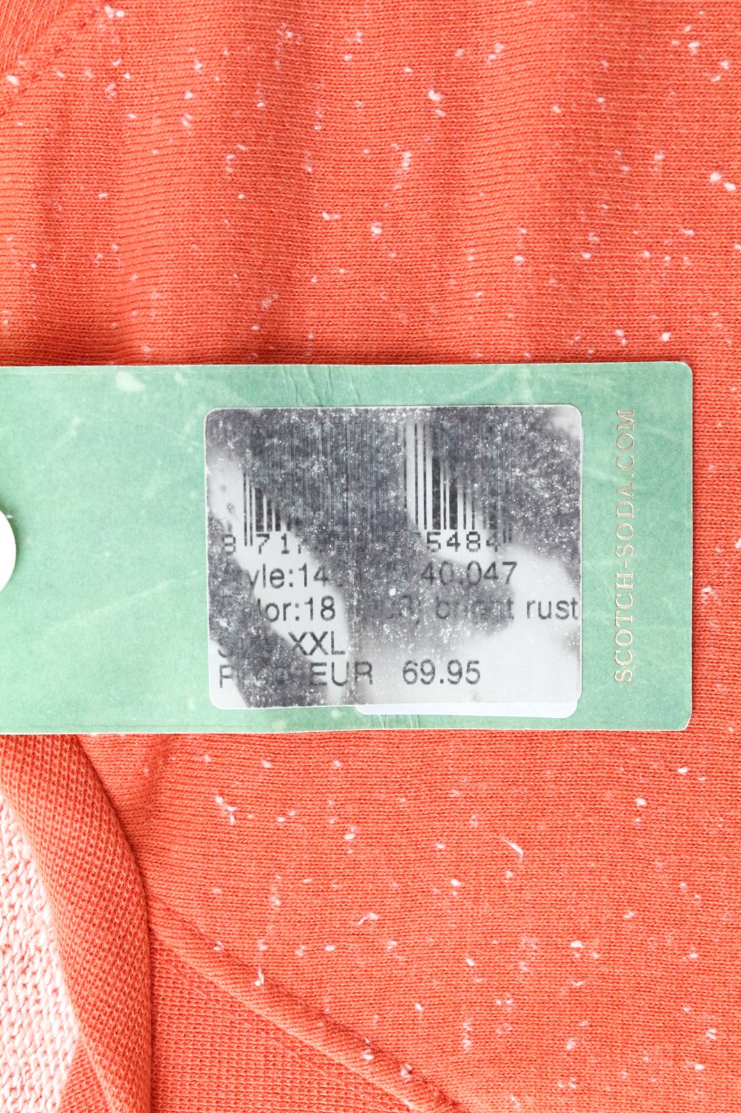 SCOTCH &amp; SODA Ams Couture vyriškas džemperis ilgomis rankovėmis, 2XL, oranžinis, medvilnės mišinio audinys 