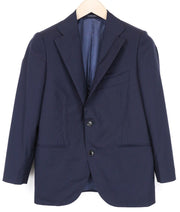 SUITSUPPLY La Spalla Men's Blazer UK36S Blue Pure Wool Notch Lapel Classic