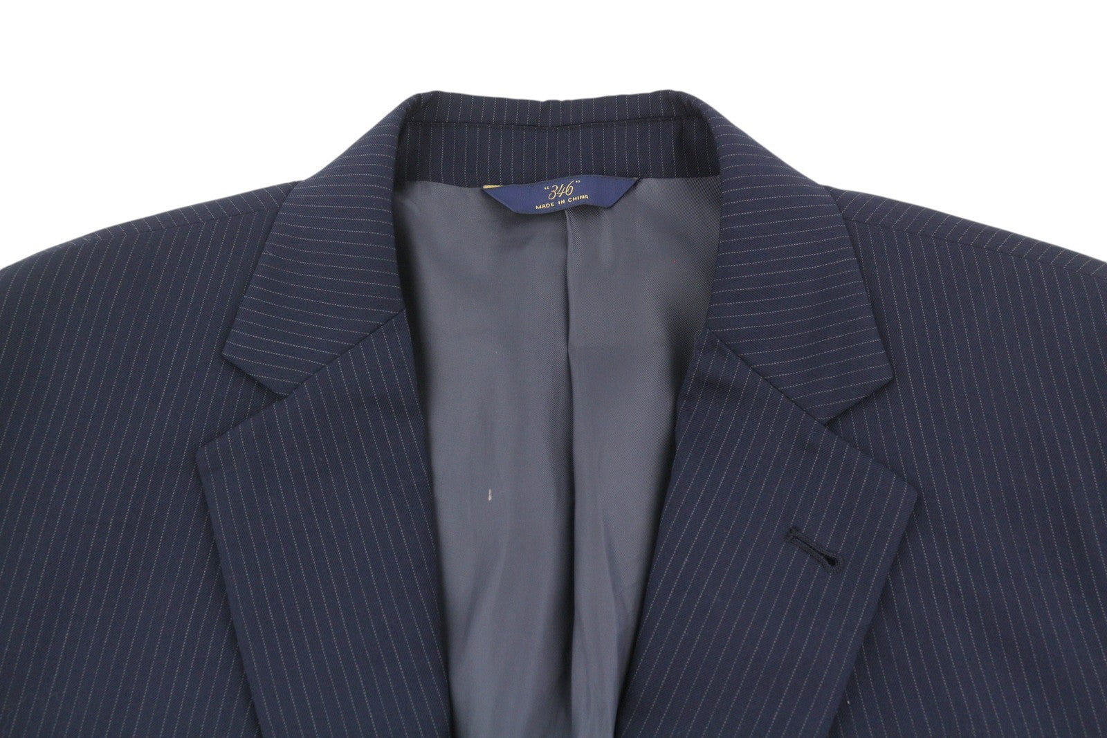 BROOKS BROTHERS 346 Regent Fit vyriškas švarkas, UK42, mėlynas vilnonis švarkas su dryžuota atlapo išpjova. 