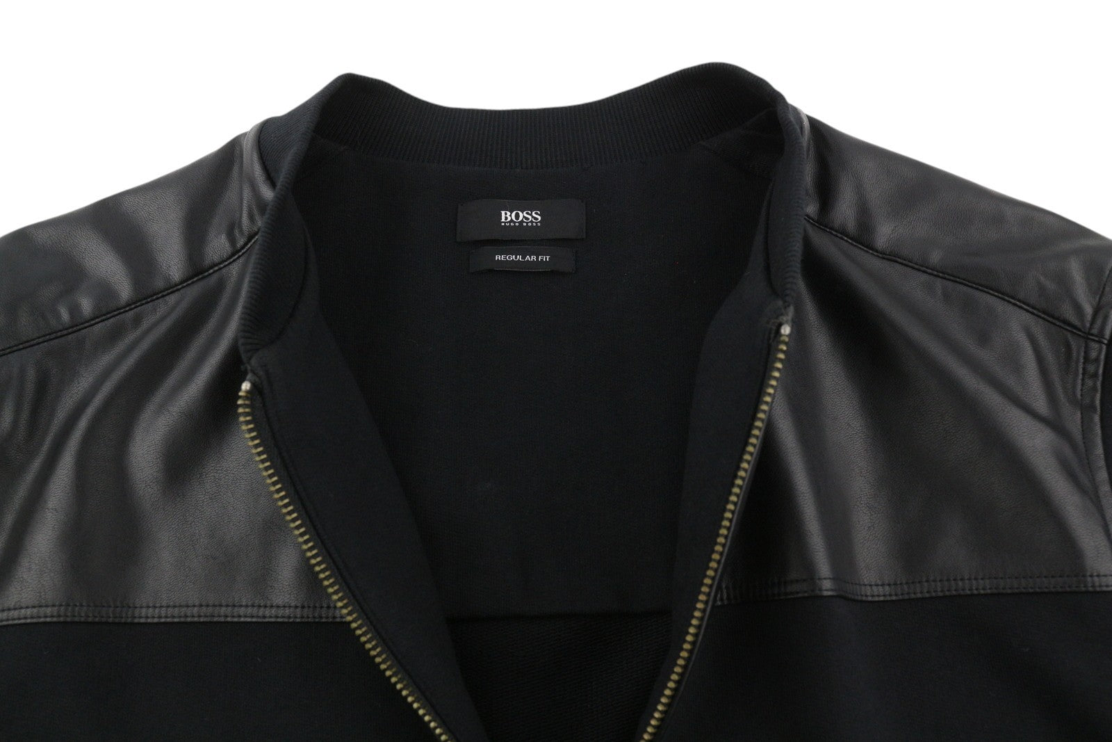 HUGO BOSS Casino 04 vyriška striukė, L, juoda, įprasto kirpimo, lengva bomber striukė su užtrauktuku. 