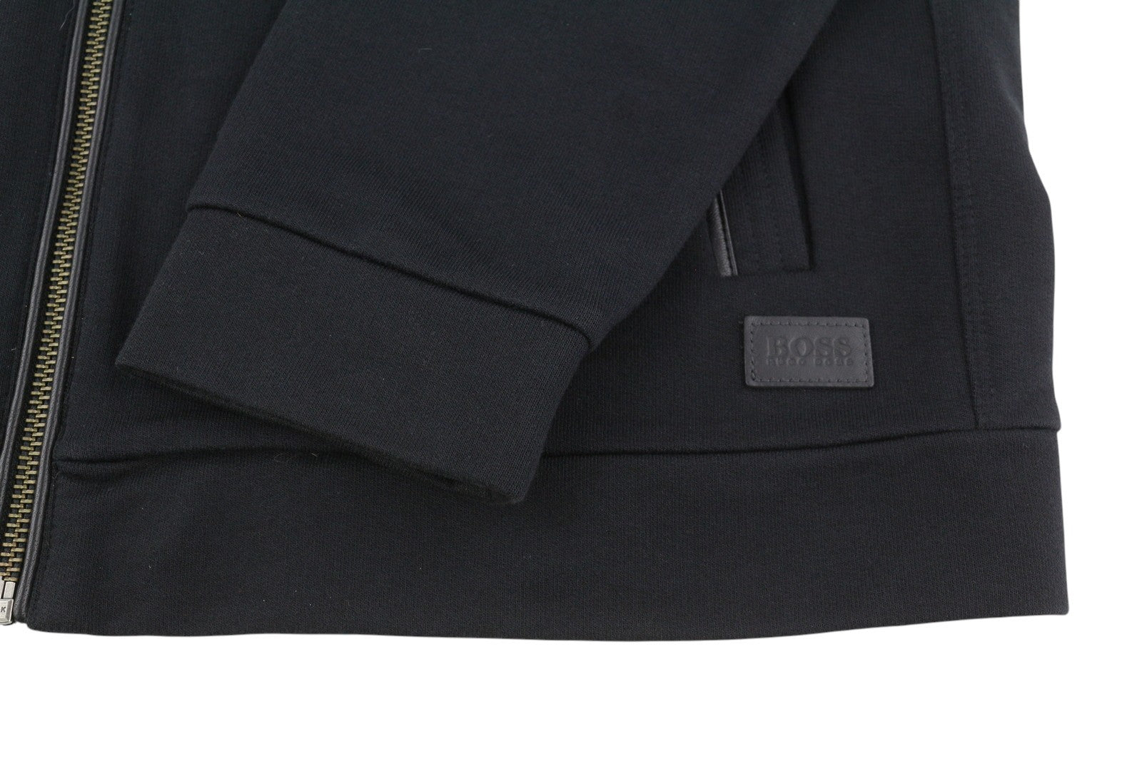 HUGO BOSS Casino 04 vyriška striukė, L, juoda, įprasto kirpimo, lengva bomber striukė su užtrauktuku. 