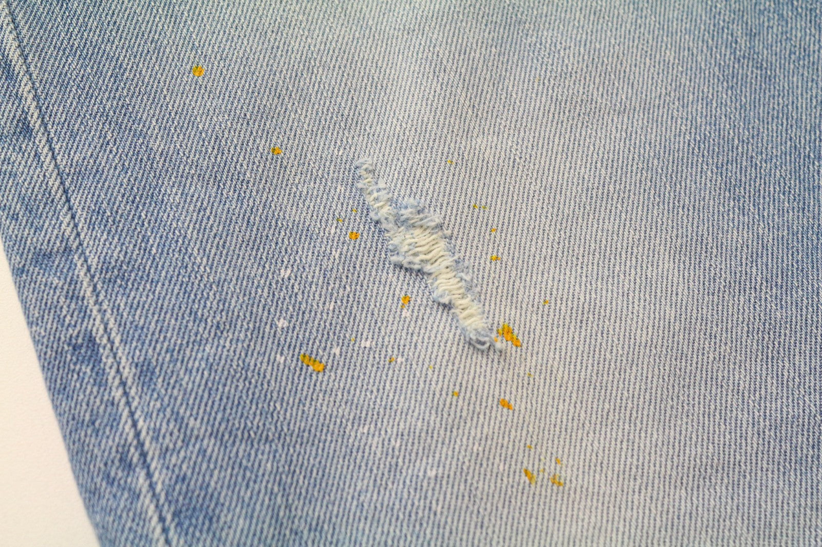 TAKESHY KUROSAWA vyriški džinsai W34 Slim Fit šviesiai mėlyni medvilniniai skalbti tiesūs