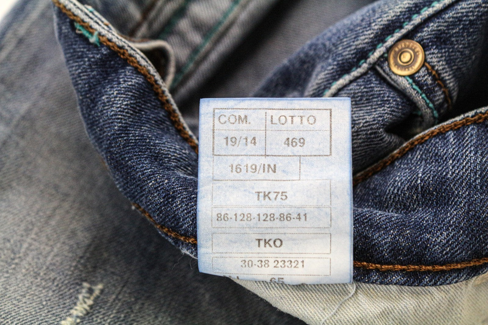 TAKESHY KUROSAWA Men's Jeans W30 Slim Fit Casual Blue Cotton Washed Stretch