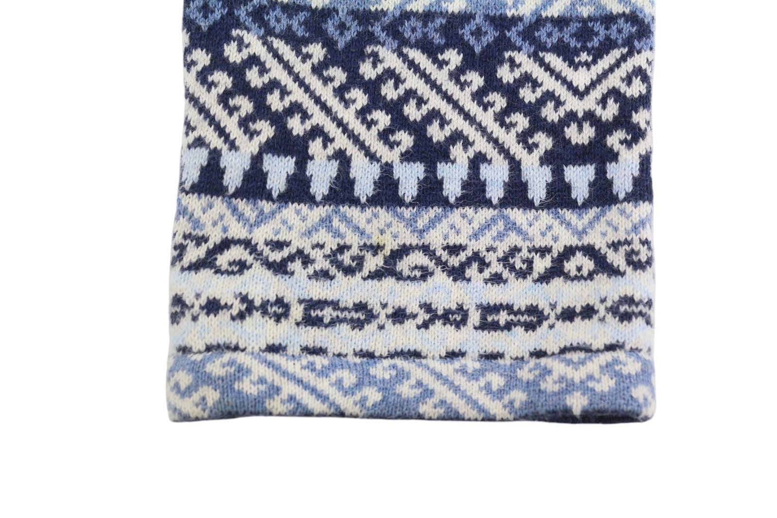 ODD MOLLY 616M-654B moteriškas megztinis XS mėlynas raštuotas megztas petnešėlėmis logotipo kardiganas 