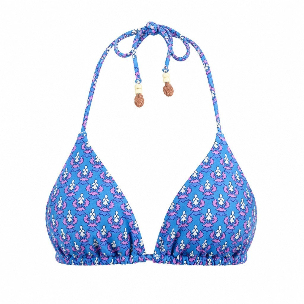 Blue Polyester Swimwear