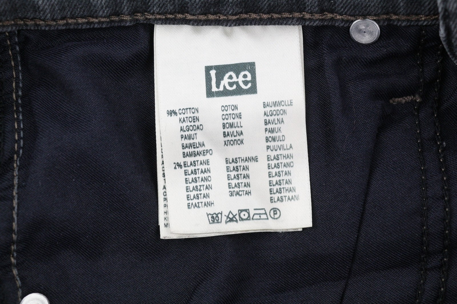 LEE Rider Men Jeans W29/L34 Grey Fade Effect Washed Slim Fit Zip Fly Logo Denim