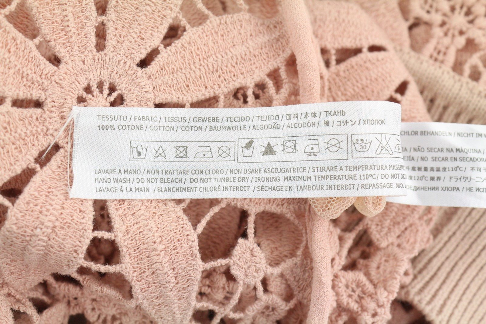 TWINSET Simona Barbieri moteriškas megztinis S dydžio gėlėtas ažūrinis permatomas megztinis 