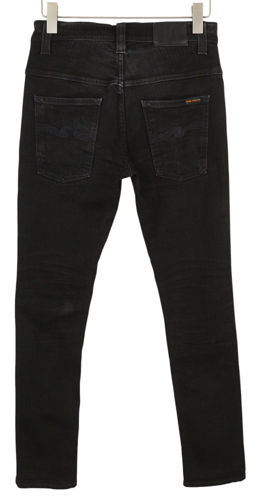 NUDIE JEANS Tape Ted Black Black Ring Men Jeans W31/L32 Skinny Fit Zip Fly Denim