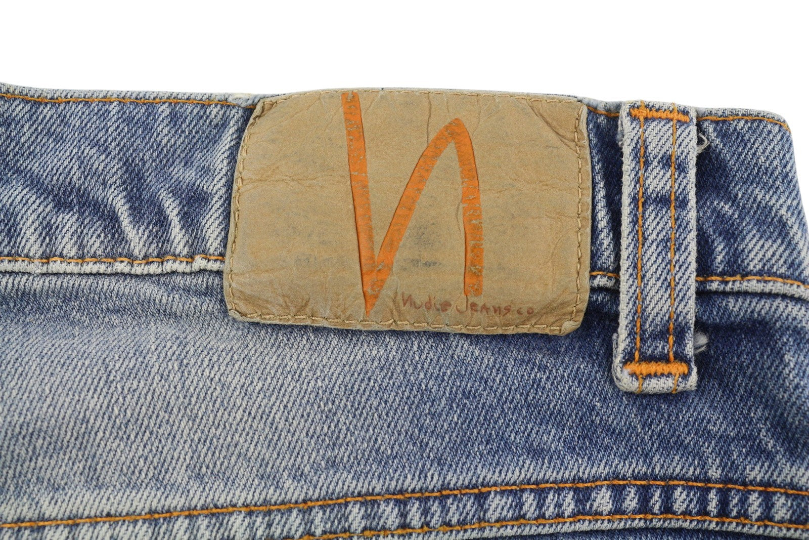 NUDIE JEANS Grim Tim Worn Blues Men Jeans W31/L32 Blue Faded Ripped Distress