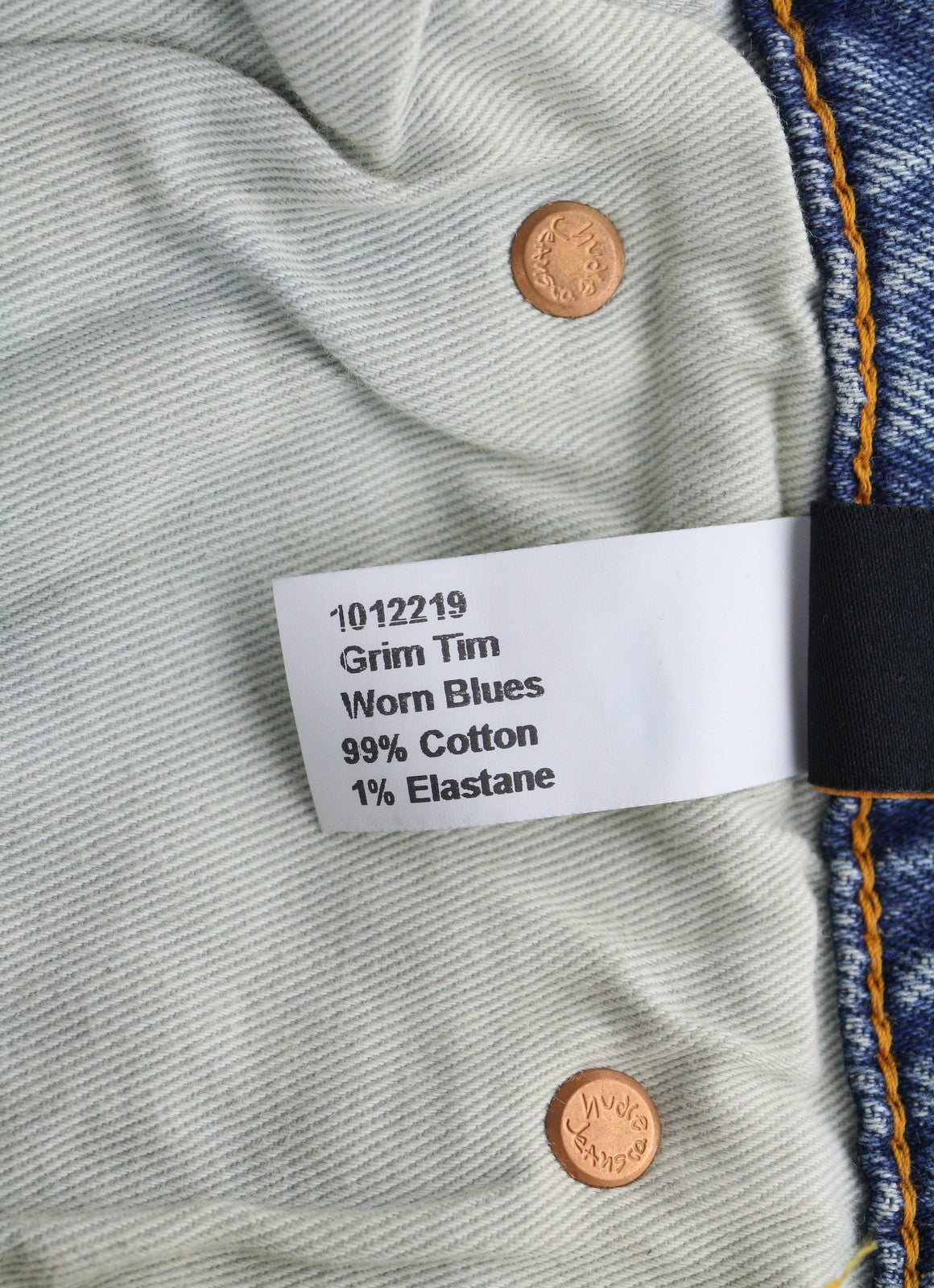 NUDIE JEANS Grim Tim Worn Blues Men Jeans W31/L32 Blue Faded Ripped Distress