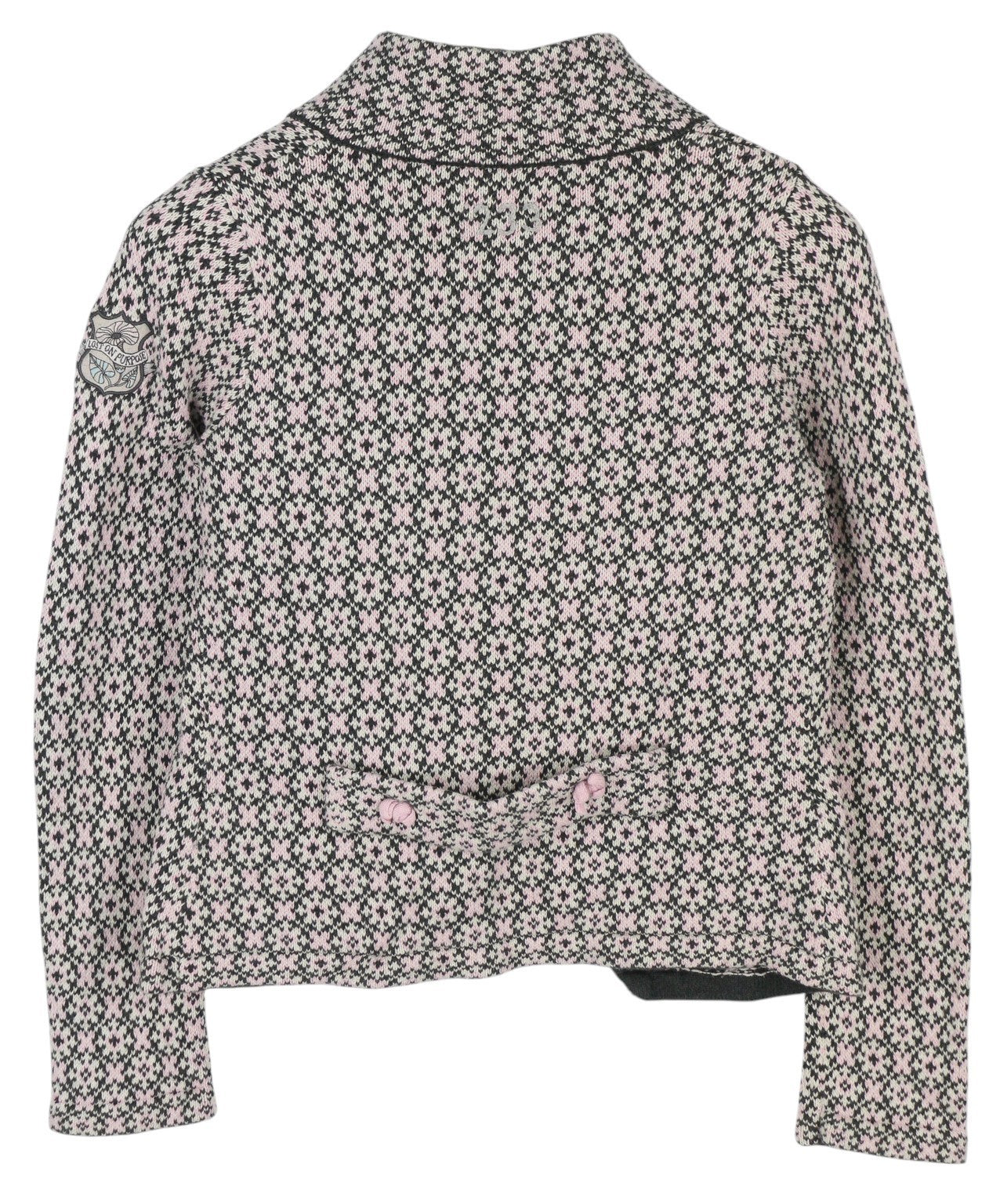 ODD MOLLY M115-233 moteriškas megztinis XS rožinis raštuotas medvilninis megztinis su logotipu 