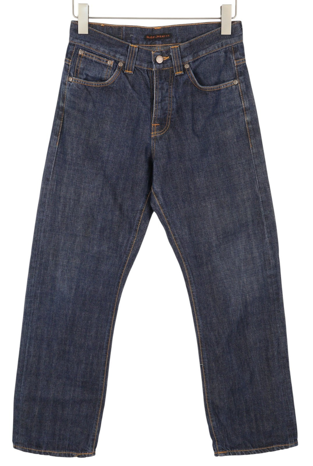 NUDIE JEANS Loose Trank Men Jeans W28/L32 Dark Blue Straight Fit Button Denim