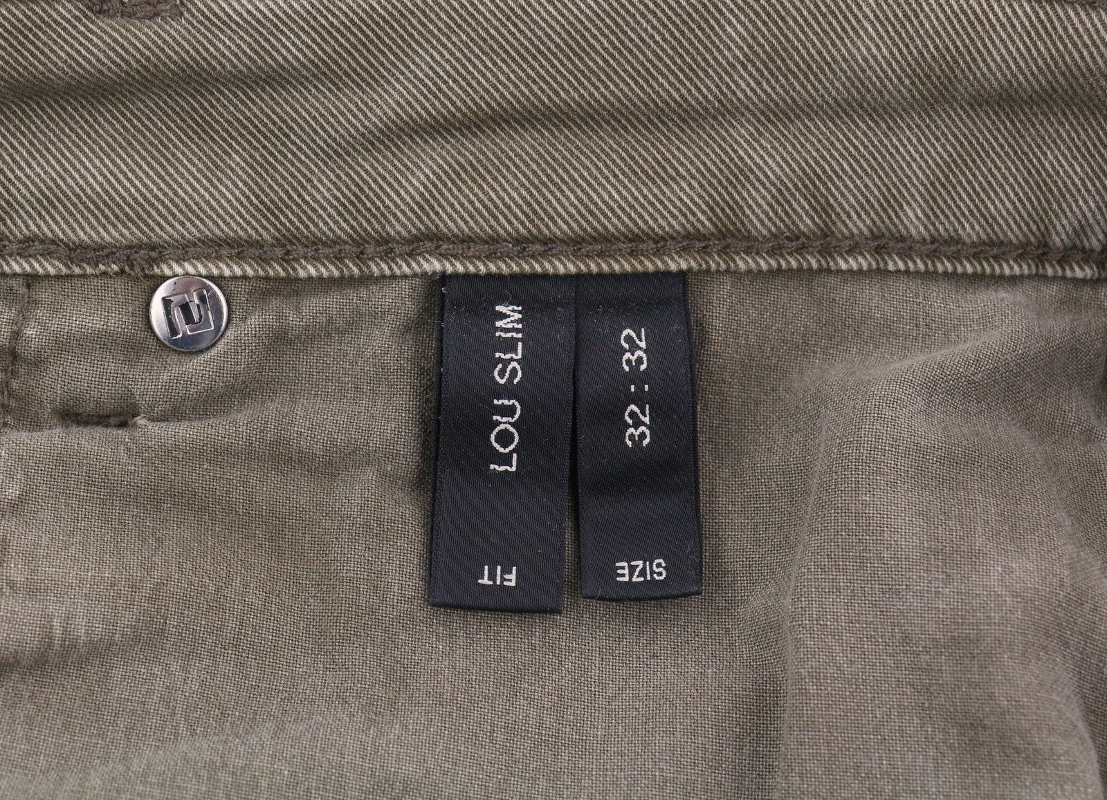 NEUW Lou Slim Men Jeans W32/L32 Brown Fade Effect Button Fly Patch Logo Denim