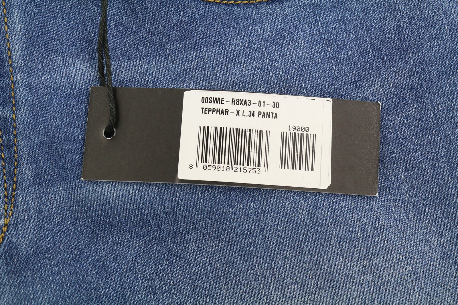 DIESEL Tepphar-X R8XA3 vyriški džinsai W30/L34 Slim Carrot Fit tamprūs, skalbti, blukę 