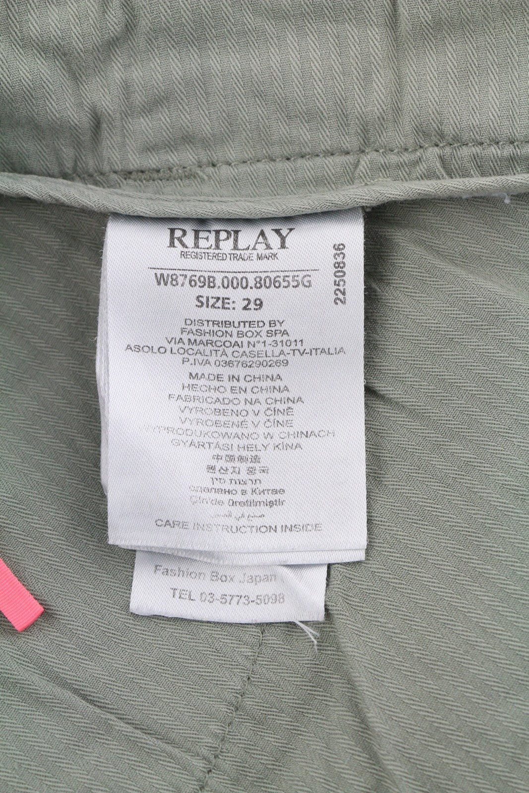 REPLAY W8769B moteriškos kelnės W29 pilkos, trumpos iki kulkšnių, su sagomis 