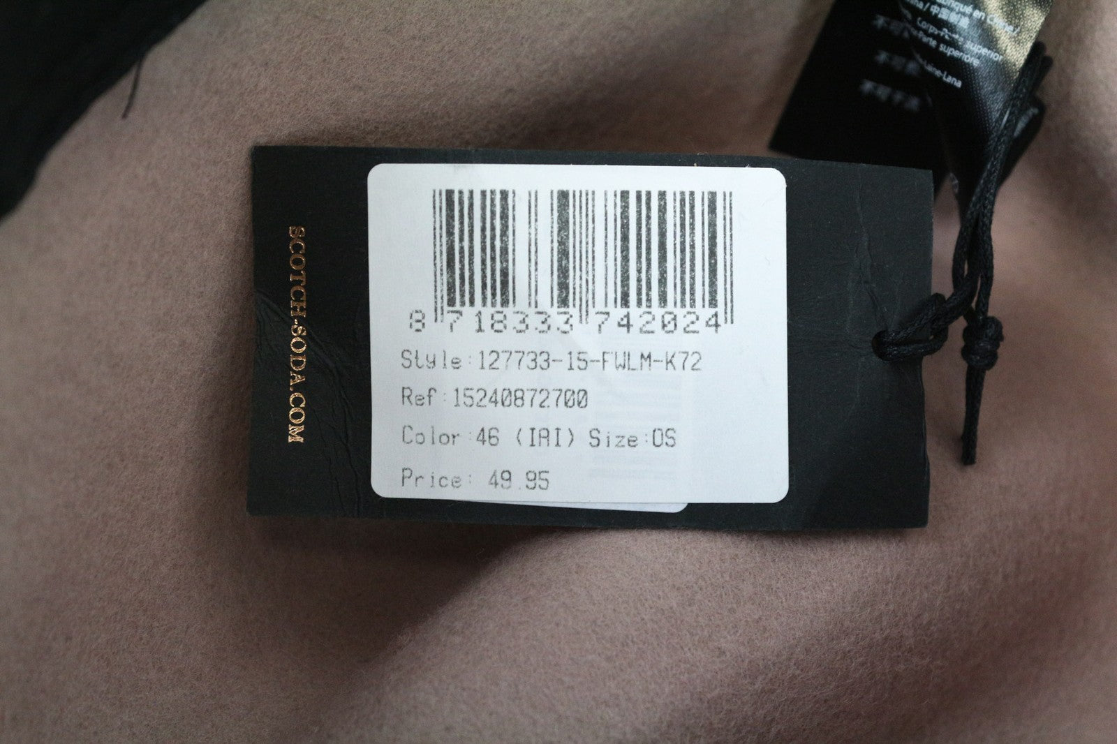 MAISON SCOTCH moteriška skrybėlė OS šviesiai rožinė vilnonė Panama kasdienai su žvaigždžių smeigtukais 