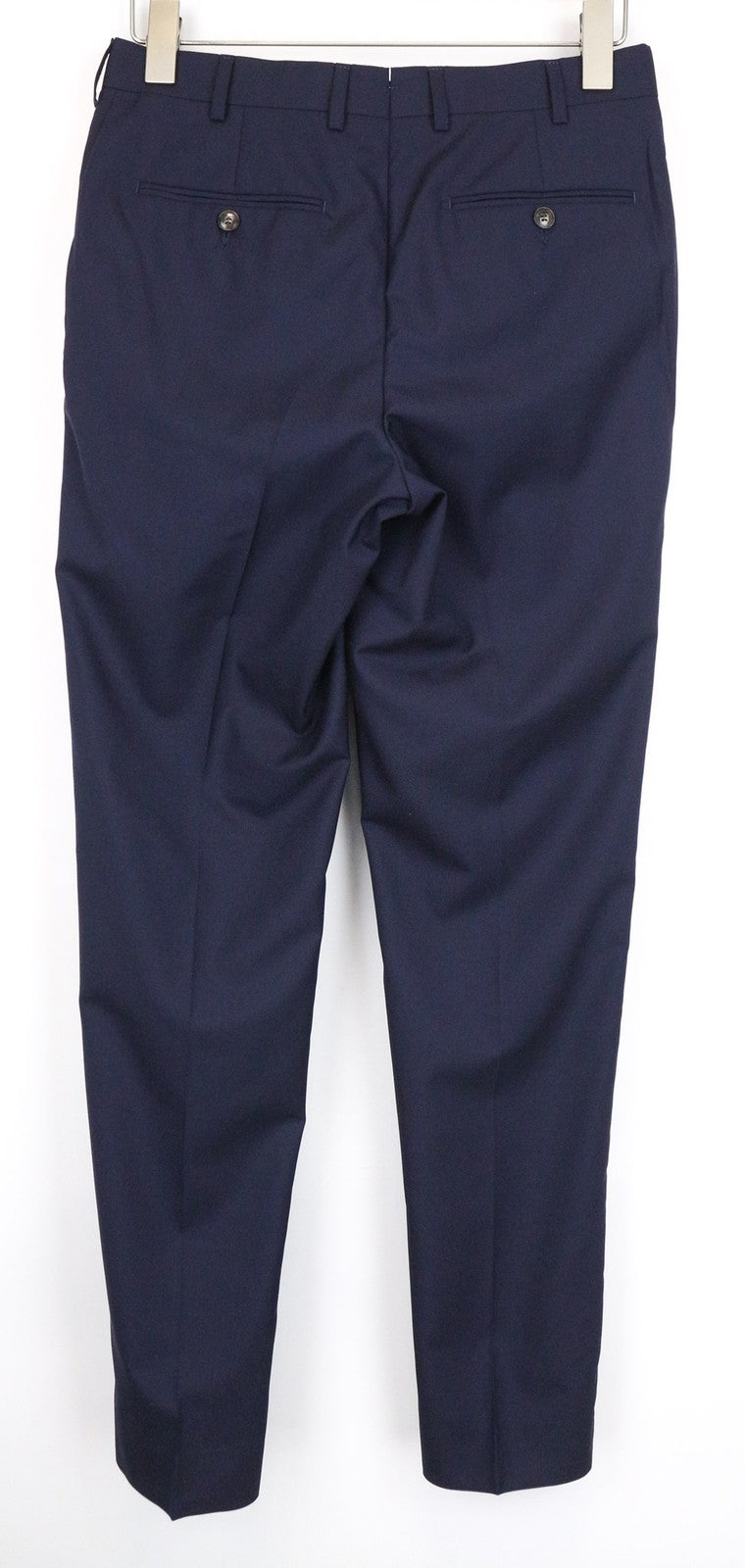 SUITSUPPLY Soho Men's Trousers UK34R Wool Dark Blue Pleated Front Formal Pants