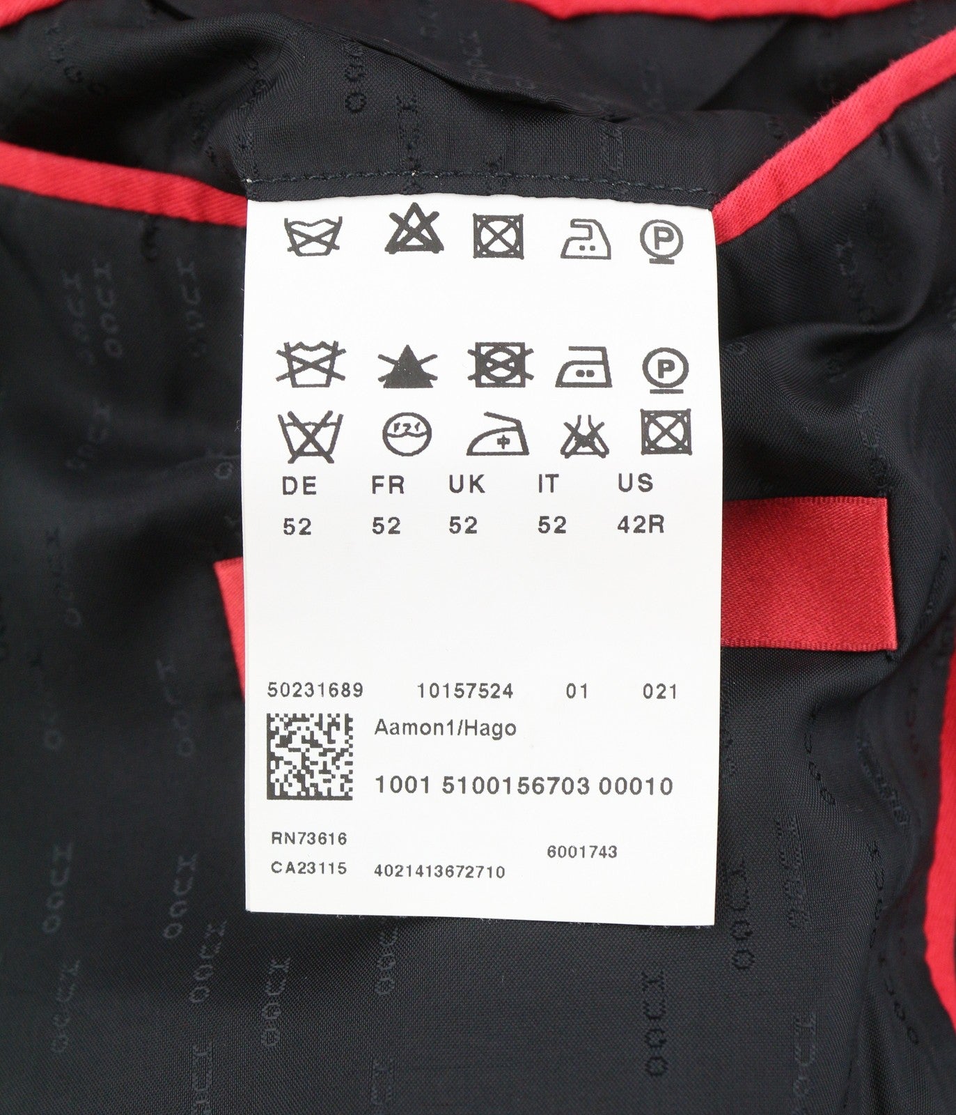 HUGO BOSS Aamon1/Hago vyriškas švarkas US42R pilkas vilnonis vienaeilis švarkas su įpjova atlape 