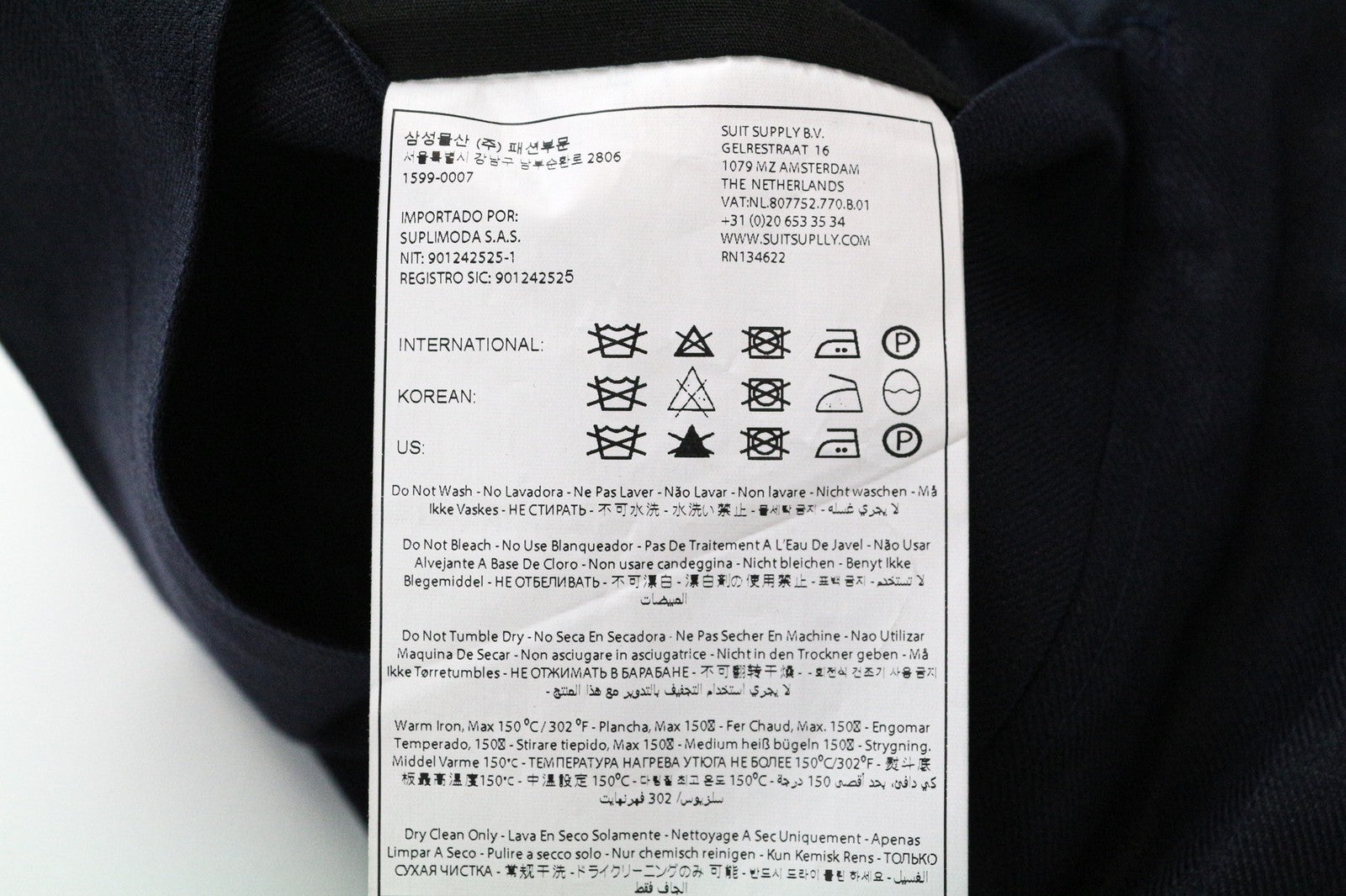 „SUITSUPPLY Walter“ vyriškas švarkas, UK36R, mėlynas lininis, lengvas laisvalaikio stiliaus švarkas 