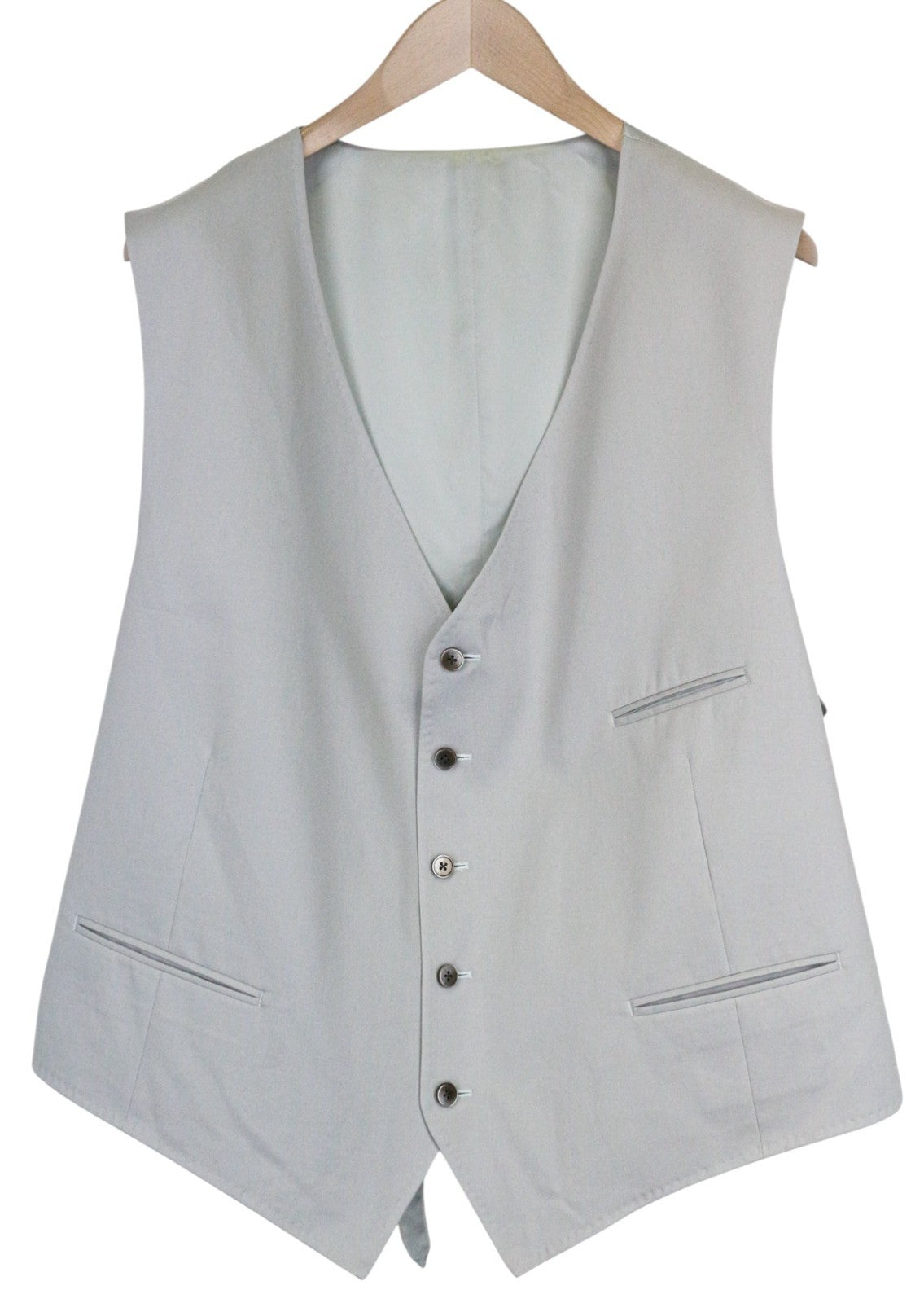 SUITSUPPLY Ferrara Men's Waistcoat UK56R Grey Cotton Cashmere Classic Vest